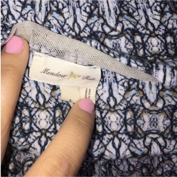 Meadow-Anthropologie Peplum Tulle Blouse - Picture 5 of 5